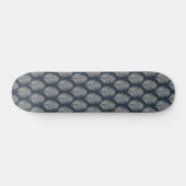 Palmwedel Navyblau und Creme Skateboard (Horizontal)