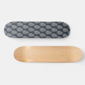 Palmwedel Navyblau und Creme Skateboard (Horizontal)
