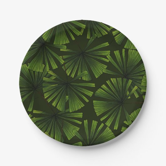 Palmwedel Pappteller (Vorderseite)