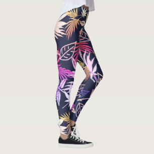 Palmwedel Tropisches Muster Leggings