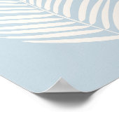Palmwedelcreme und Hellblau Poster (Ecke)