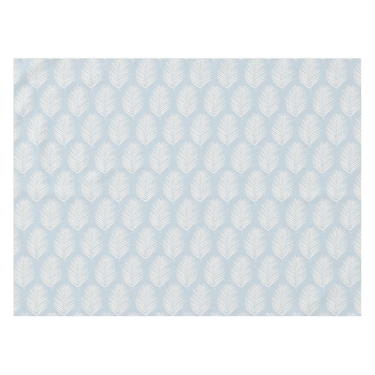 Palmwedelcreme und Hellblau Tischdecke (Vorderseite (Horizontal))