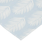 Palmwedelcreme und Hellblau Tischdecke (Schrägansicht)