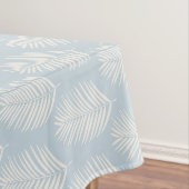 Palmwedelcreme und Hellblau Tischdecke (Beispiel)