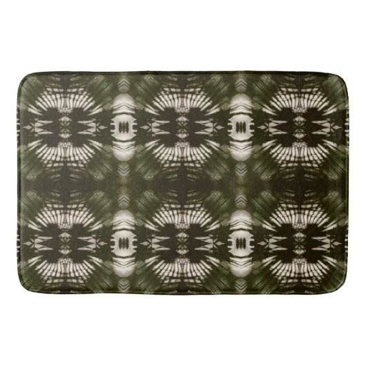 Palmwedelschatten Armee Grün Badematte (Vorderseite)