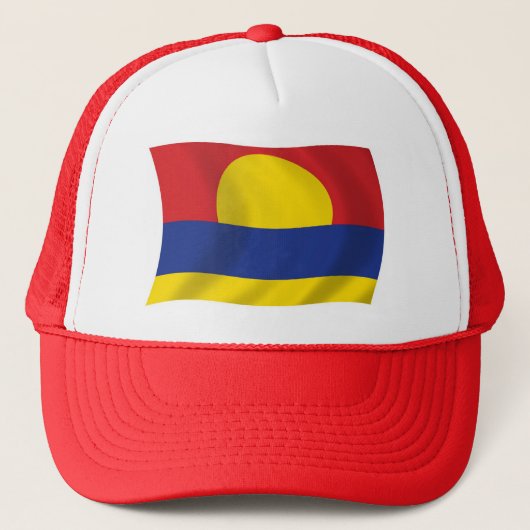 Palmyra Atoll Flag Hat Truckerkappe (Vorderseite)