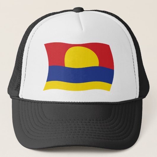 Palmyra Atoll Flag Hat Truckerkappe (Vorderseite)