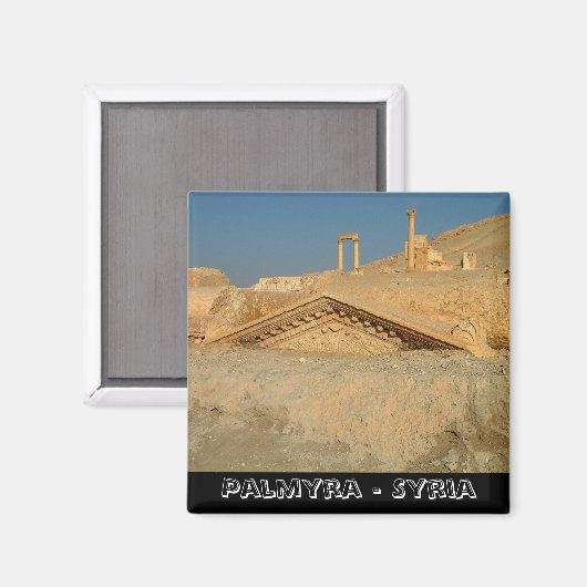 Palmyra, Bell Temple, Syrien Nr.2 (Kühlschrankmagn Magnet (Vorderseite/Rückseite)