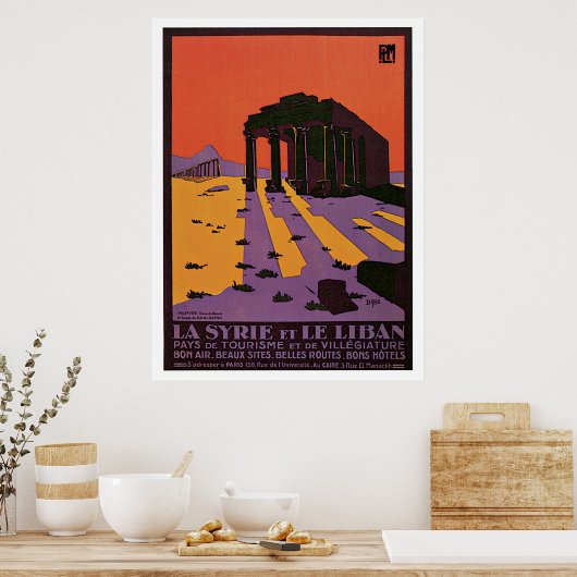 Palmyra Syria Vintage Travel Poster (Küche)