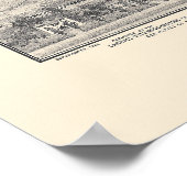 Palo Alto, CA. Panoramakarte 1888 (1658A) Poster (Ecke)