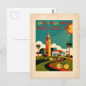 Palo Alto CA Retro-Reise Postkarte (Vorne/Hinten)