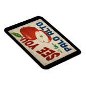 Palo Alto California Apple - Vintage Travel Magnet (Rechte Seite)