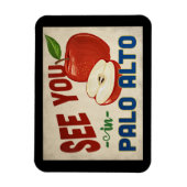 Palo Alto California Apple - Vintage Travel Magnet (Vertikal)
