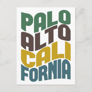Palo Alto California Retro Wave Postkarte