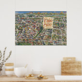 Palo Alto, Kalifornien Karte Poster (Küche)