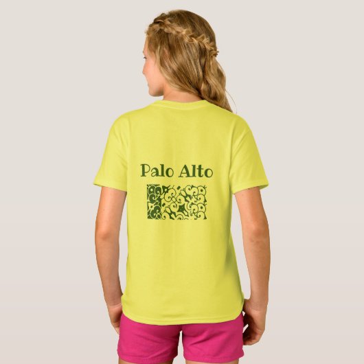 Palo Alto mit dekorativen Details Name der Stadt T-Shirt (Schwarz voll)