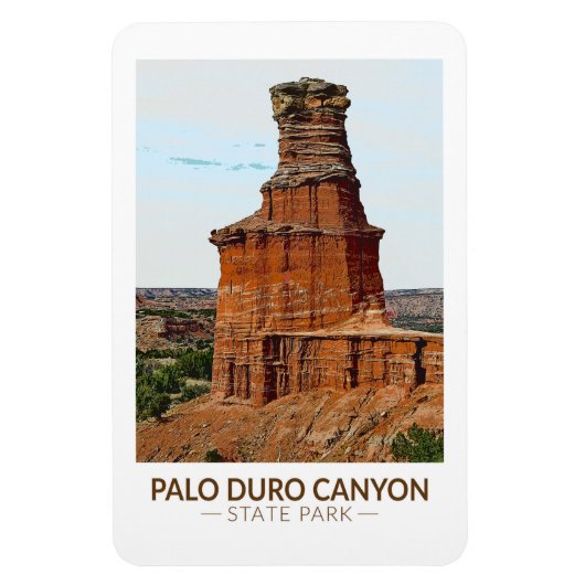 Palo Duro Canyon Staat Park Texas Art Art Magnet (Vertikal)