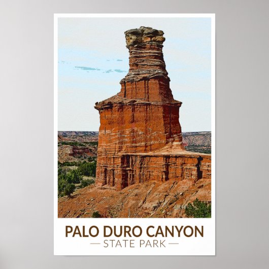 Palo Duro Canyon Staat Park Texas Art Art Poster (Vorne)