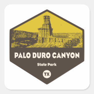 Palo Duro Canyon Staat Park Texas Quadratischer Aufkleber
