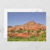 Palo Duro Canyon, Texas. Gesteinsschichten Postkarte (Vorne/Hinten)