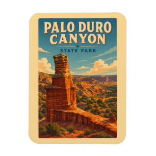 Palo Duro Canyon Texas Illustration Reise Kunst Magnet