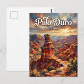 Palo Duro Canyon Texas Postkarte (Vorne/Hinten)