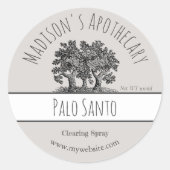 Palo Santo | Produktkennzeichnungen Runder Aufkleber (Vorderseite)