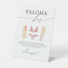 Paloma Bar | Panties & Palomas Brautparty Sockelschild