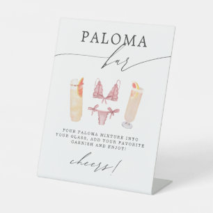 Paloma Bar   Panties & Palomas Brautparty Sockelschild