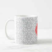 Paloma Damask Monogram Tasse (Links)