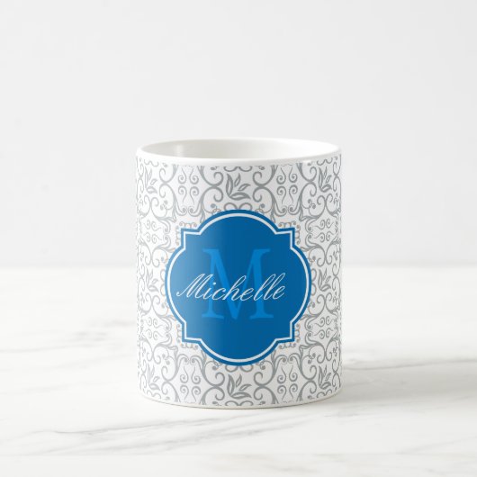 Paloma Damask Monogram Tasse (Mittel)