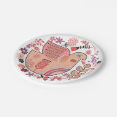 Paloma estilo folk Pappteller (Schrägansicht)