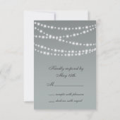 Paloma Gray Twinkle Lights UAWG RSVP Karte (Rückseite)