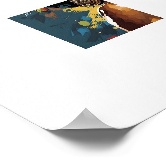 Paloma - Hochwertige Kunstdrucke Poster (Ecke)