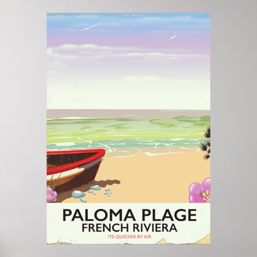 Paloma Plage, Reiseplakat der französischen Rivier Poster (Vorne)