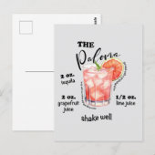 Paloma Recipe Cocktail Mixology Art Postkarte (Vorne/Hinten)