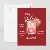 Paloma Recipe Cocktail Mixology Art Postkarte (Vorne/Hinten)