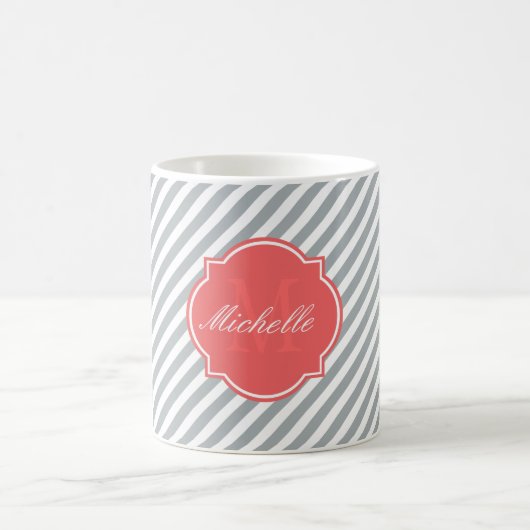 Paloma Stripe Monogram Tasse (Mittel)