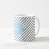 Paloma Stripe Monogramm Tasse (VorderseiteRechts)