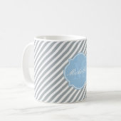 Paloma Stripe Monogramm Tasse (Vorderseite Links)