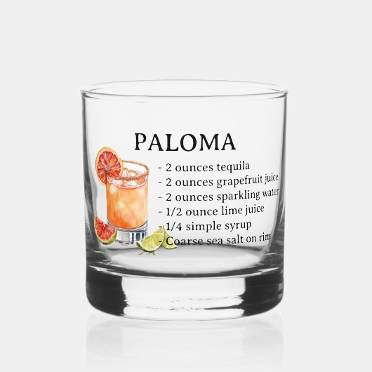 Paloma Tequila Whiskyglas (Vorderseite)