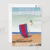 Palombaggia Beach, Frankreich Reiseplakat Postkarte (Vorne/Hinten)