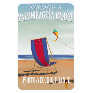 Palombaggia Strand, Frankreich Reiseplakat Magnet