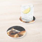 Palomino Akhal-Teke-Hengst Sandstein Untersetzer (Seite)