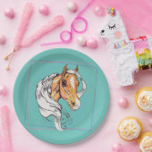 Palomino (aquamarin) pappteller (Party)