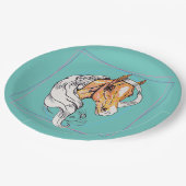 Palomino (aquamarin) pappteller (Schrägansicht)