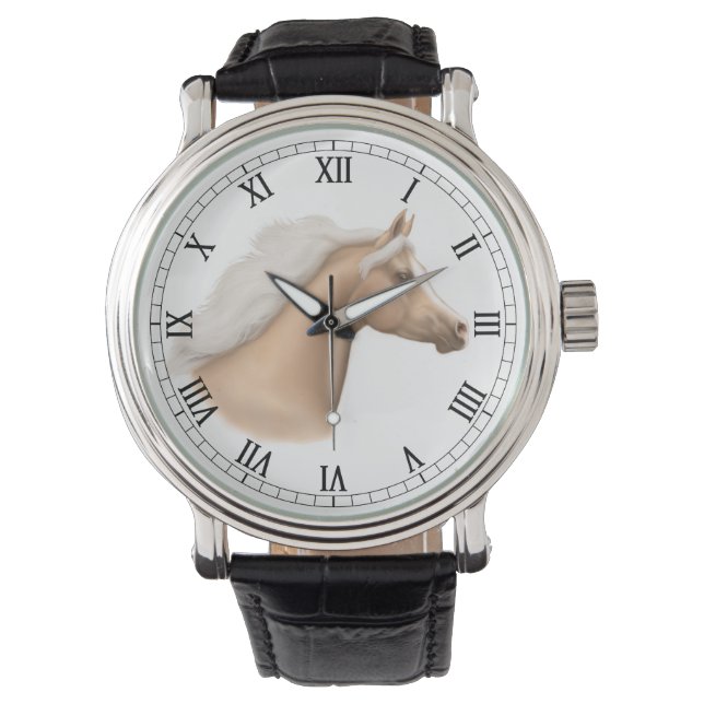 Palomino Arabian Horse Watch Armbanduhr (Vorderseite)