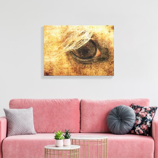 Palomino Eye Grunge Leinwanddruck (Insitu (Wohnzimmer))