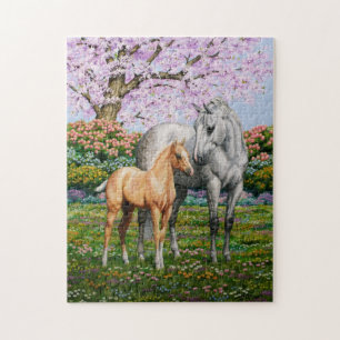 Palomino Foal und Graupferd Puzzle