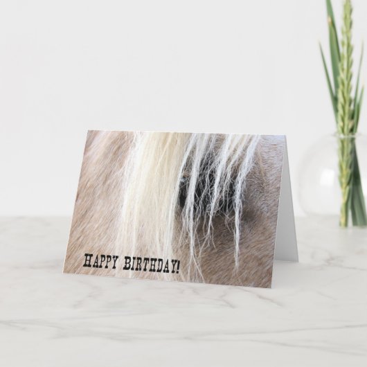 Palomino Horse Eye Birthday Karte (Vorderseite)